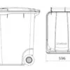 wheelie bin 360 liter dimensions