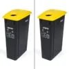 office recycle bin 90 liter yellow for deposit bottles and cans