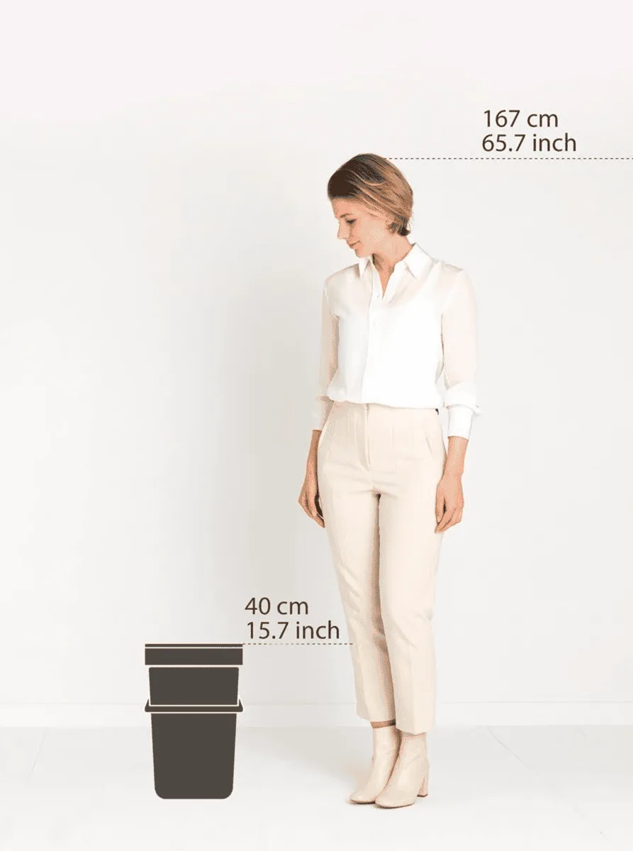 פח מיחזור קטן למיון פסולת ביתית 16 ליטר - Brabantia SORT&GO – תמונה 3