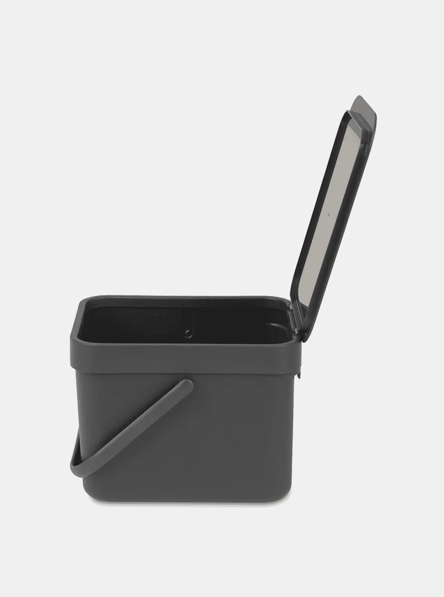 פח מיחזור קטן למיון פסולת ביתית 6 ליטר - Brabantia SORT&GO – תמונה 4