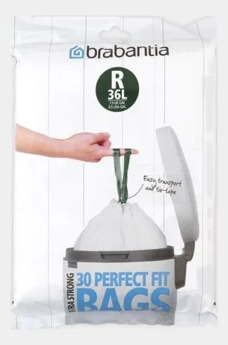 שקיות קוד R - שקיות אשפה קוד R לפח 36 ליטר (40 יחידות) Brabantia