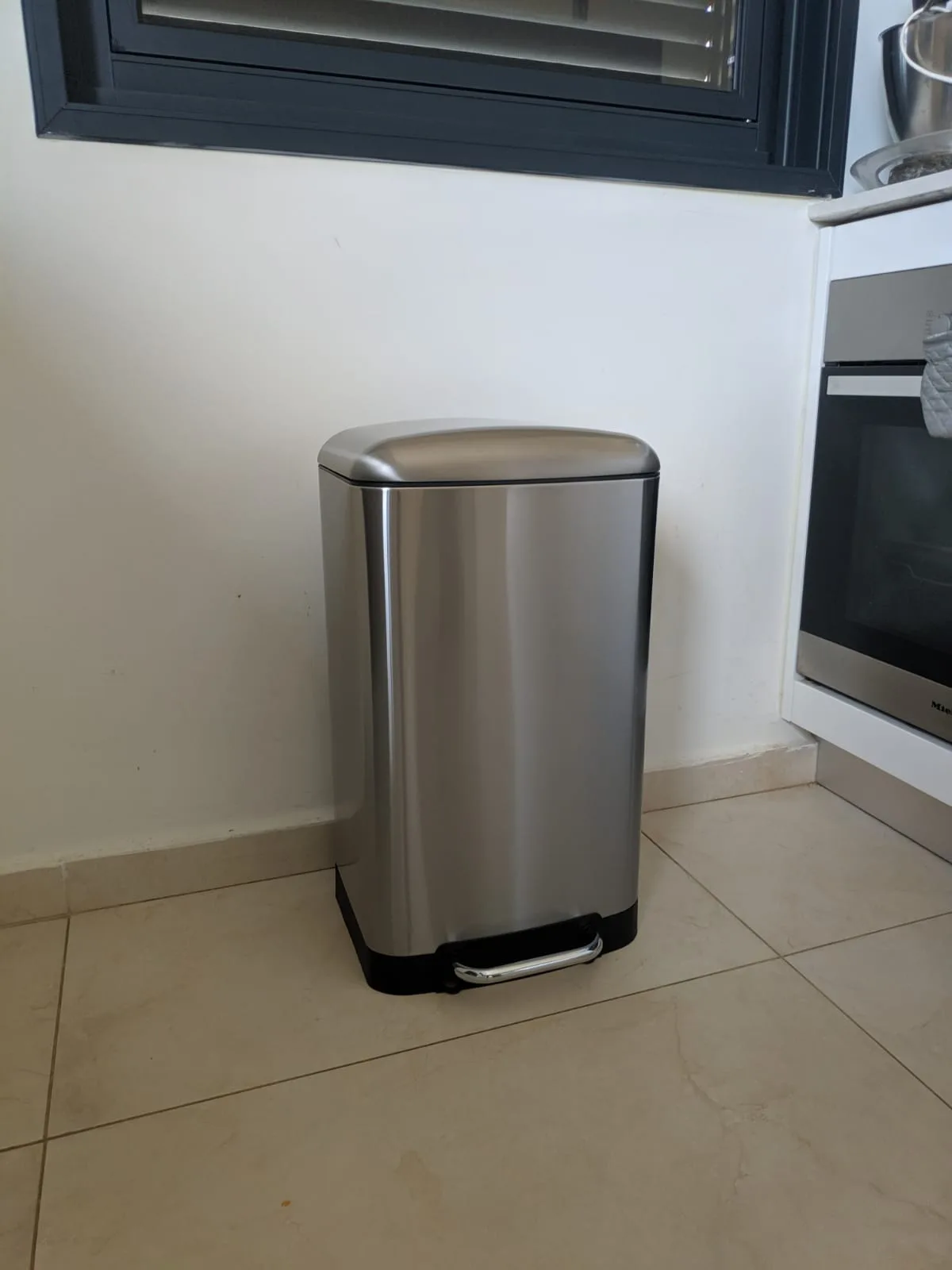 פח דוושה מלבני 30 ליטר ניקל4