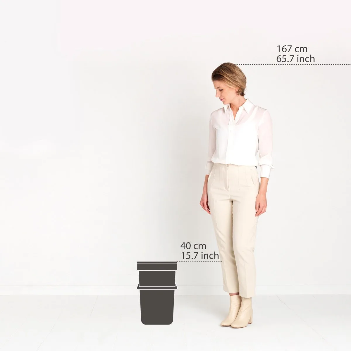 פח הפרדה ומיון למיחזור פסולת ביתית 25 ליטר - Brabantia SORT&GO – תמונה 3