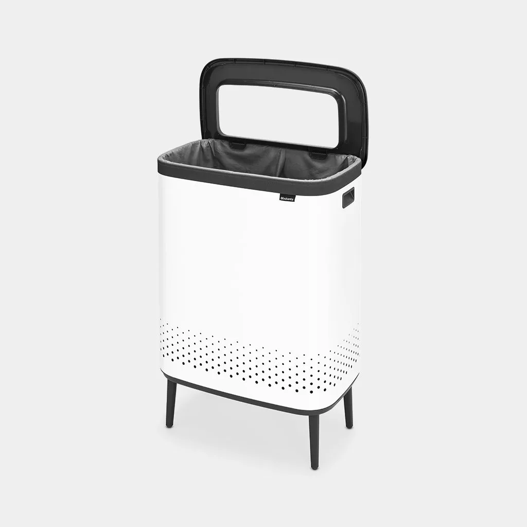 ⁦סל כביסה מחולק 45+45 ליטר - Brabantia Bo⁩ – תמונה ⁦2⁩