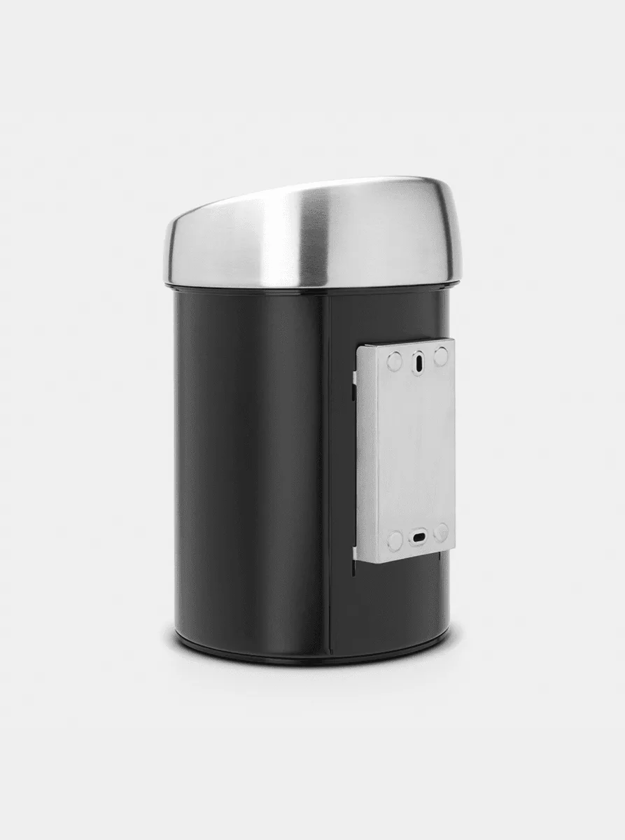 פח נתלה טאצ' 3 ליטר Brabantia שחור