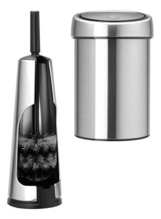 סט לשירותים נתלה - סט לשירותים מט עם פח נתלה Brabantia: פח טאץ נתלה 3 ליטר - B105