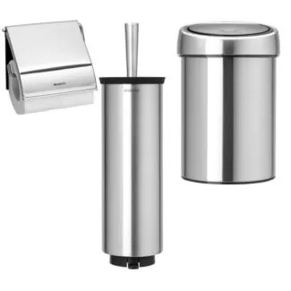 סט טאץ נתלה מט - סט לשירותים, נתלה מט Brabantia: פח טאץ נתלה 3 ליטר - B123