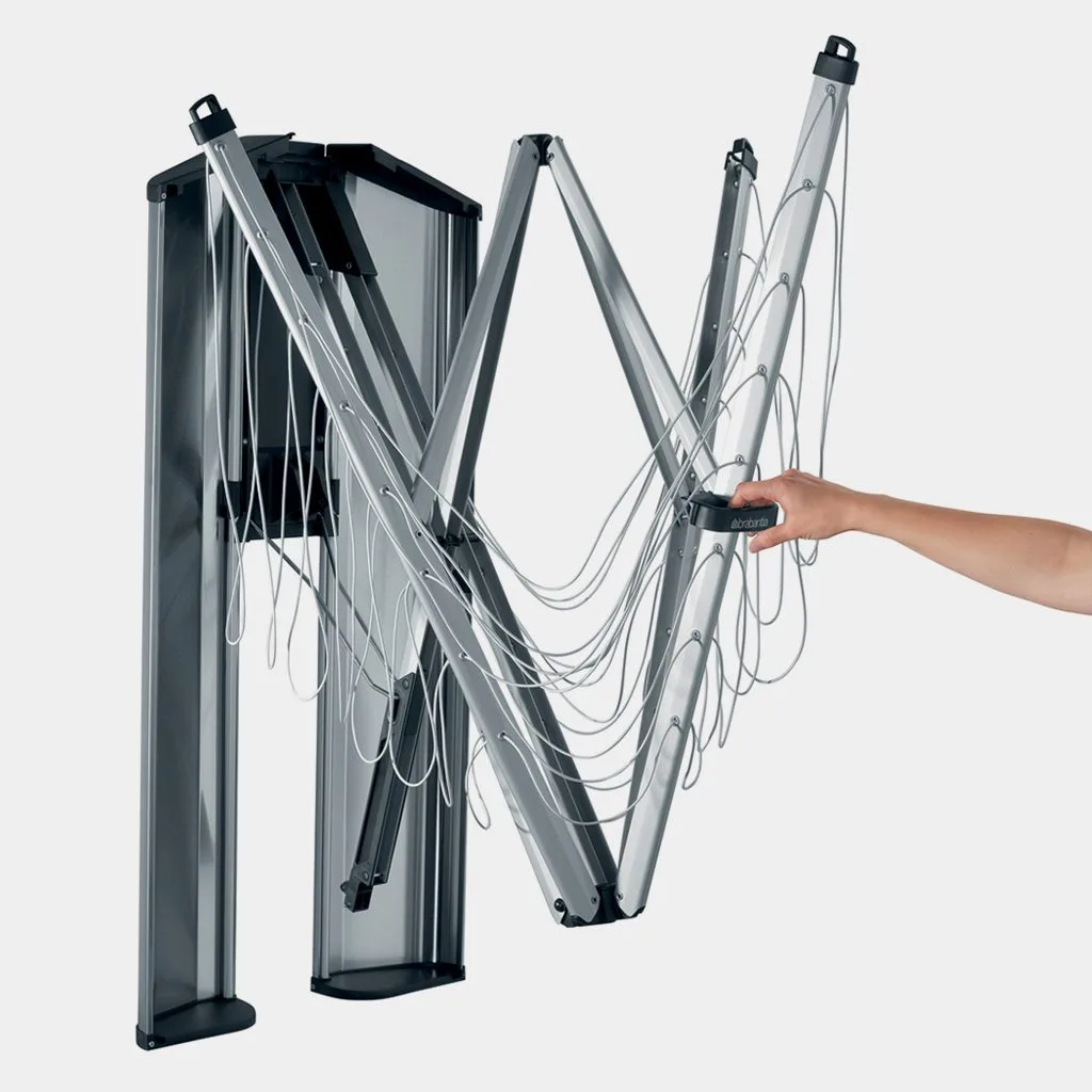 מתלה כביסה WallFix מכסה נירוסטה 24 מטר Brabantia – תמונה 2