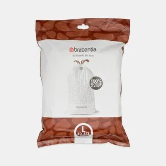 שקיות קוד L לפח 40-45 ליטר Brabantia - חבילת דיספנסר 40 שקיות