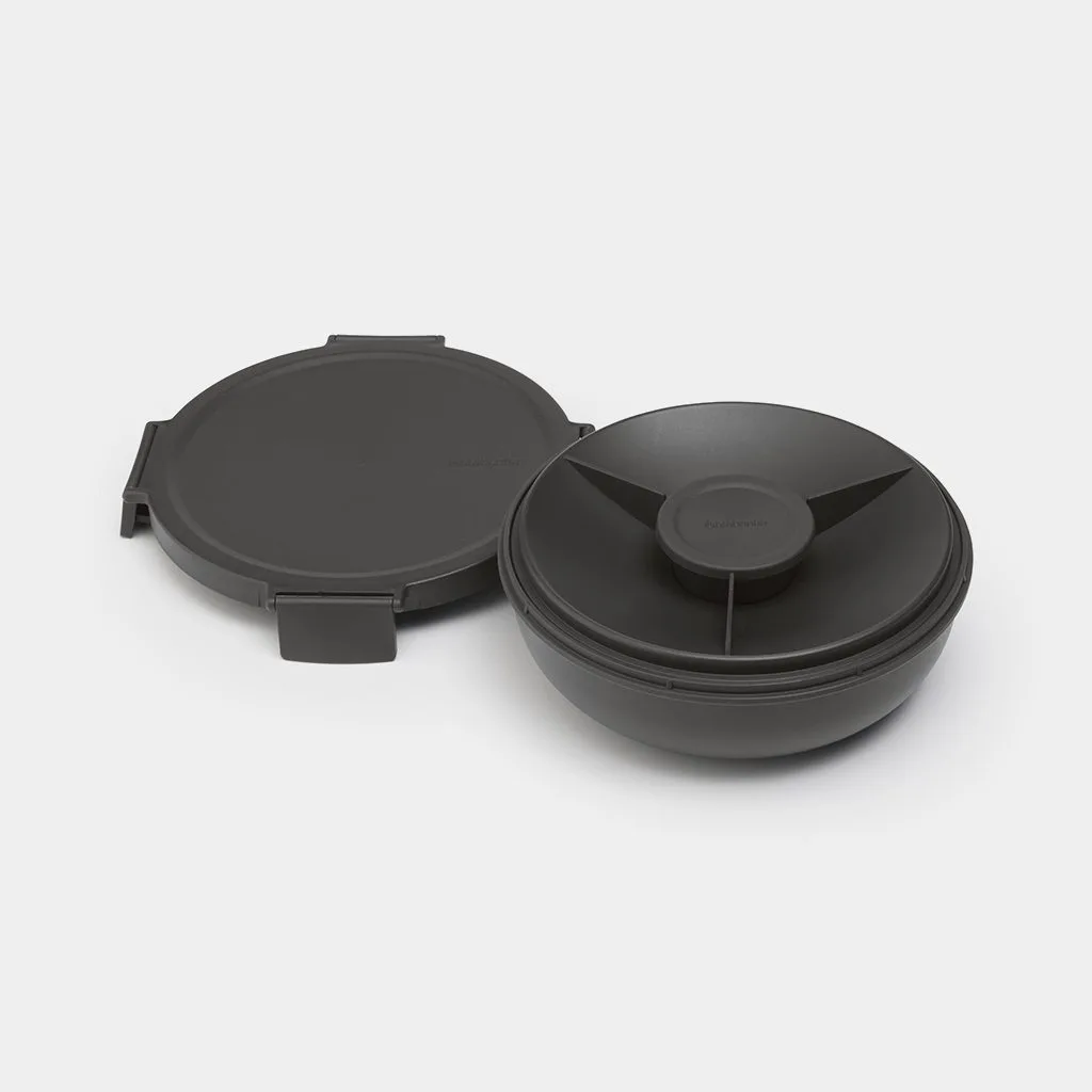 קערה לסלט 1.3 ליטר Make & Take פלסטיק ללא BPA אפור כהה Brabantia – תמונה 2