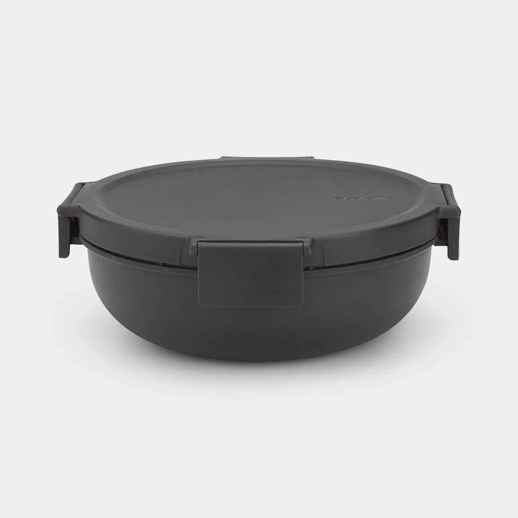 קערה לסלט 1.3 ליטר Make & Take פלסטיק ללא BPA אפור כהה Brabantia