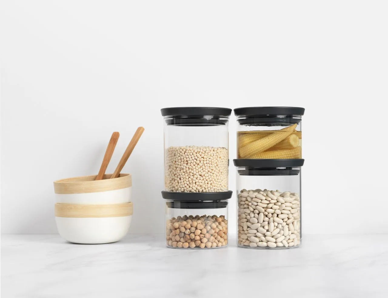 ⁦מיכל זכוכית, מכסה אפור כהה 0.6 ליטר Brabantia⁩ – תמונה ⁦4⁩