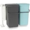 צמד פחי הפרדה 2*16 ליטר מינט / אפור Sort&Go - Brabantia