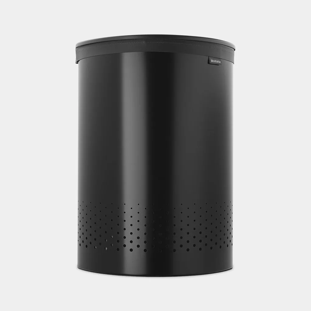 סל כביסה אובלי מחולק 55 ליטר שחור מט - Brabantia – תמונה 5