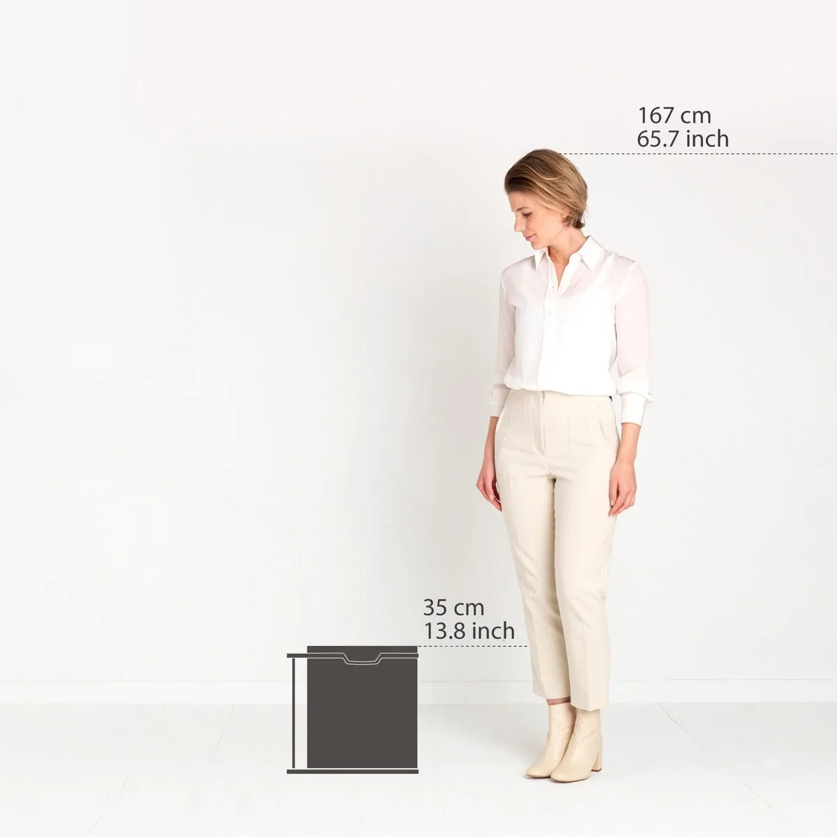 פח אשפה פנימי למטבח - מתחת לכיור 15 ליטר מבריק Brabantia – תמונה 3