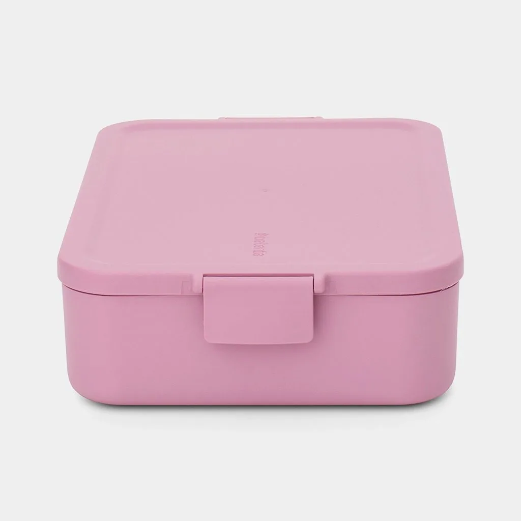 קופסת אוכל Bento גדולה 2 ליטר Make & Take פלסטיק ללא BPA ורוד לילך Brabantia – תמונה 4