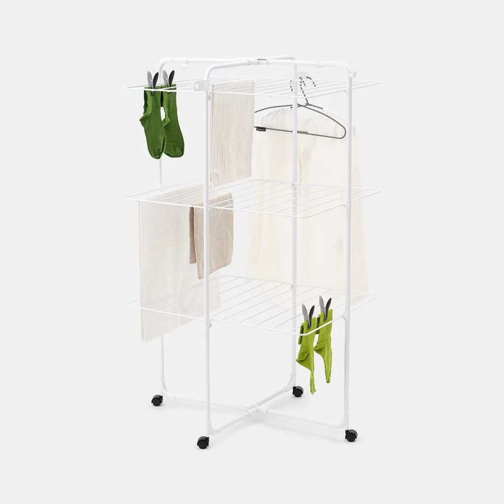 מתלה כביסה מתקפל HangOn Tower מגדל לייבוש כביסה 23 מטר Brabantia לבן
