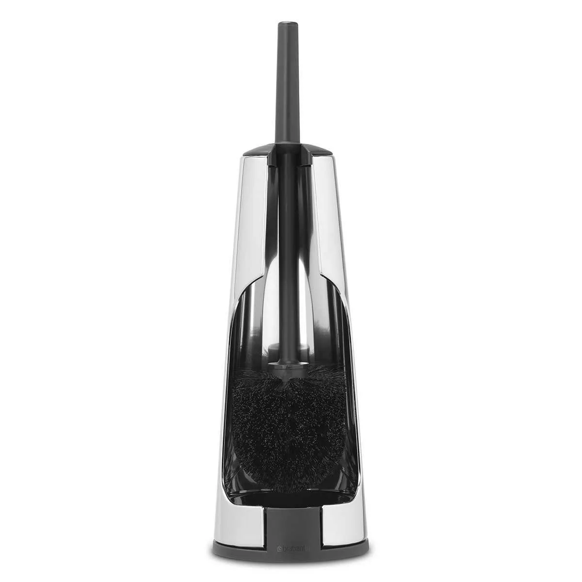 סט לשירותים מבריק Brabantia: פח פדל 3 ליטר NewIcon + מברשת אסלה קונית, מתקן קיר ודיספנסר לנייר טואלט Renew ברבנטיה – תמונה 7