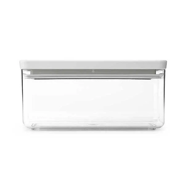 מיכל אחסון פלסטיק 1.5 ליטר, מכסה Brabantia - ללא BPA אפור-בהיר