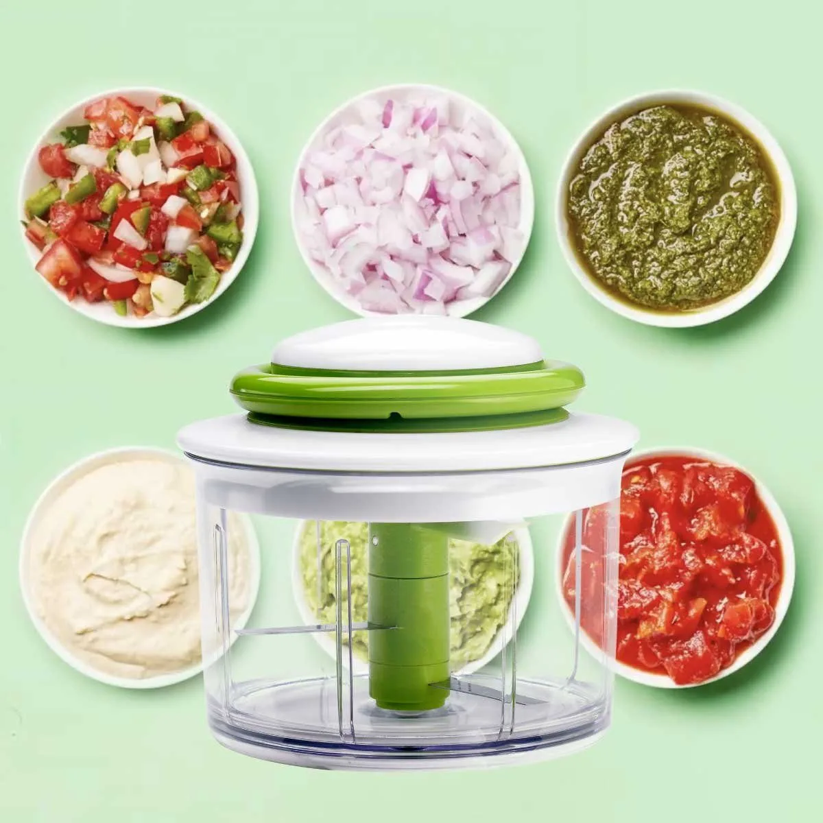 מעבד מזון ידני VeggiChop, ללא חשמל Chef'n, ללא BPA – תמונה 10