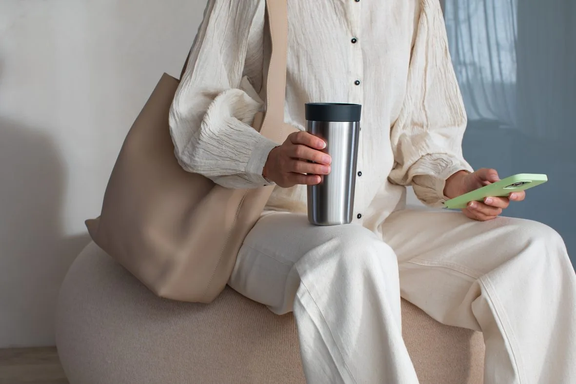 ⁦כוס תרמית נירוסטה 360 מ״ל Make & Take Brabantia⁩ – תמונה ⁦4⁩