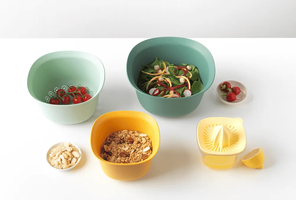 סט קערות ערבוב, מסננת ומסחטת מיץ + Tasty פלסטיק ללא BPA ברבנטיה – תמונה 4