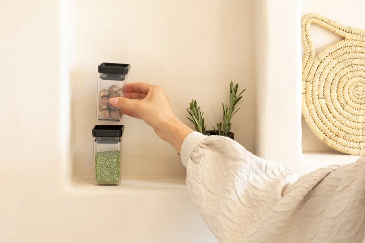 ⁦זוג מיכלי אחסון פלסטיק 150מ״ל, מכסה Brabantia - ללא BPA⁩ – תמונה ⁦3⁩