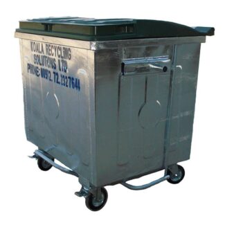 wheelie metal bin 1100 liter with pedal