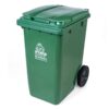 green wheelie bin 360 liter big wheels 300mm
