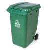 green wheelie bin 360 liter standard wheels 200mm
