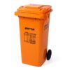 recycle bin 120 liter orange for packages recycling