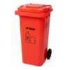 recycle bin 120 liter red for glass recycling