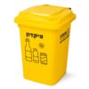 recycle bin 50 liter yellow for deposit bottles cans recycling