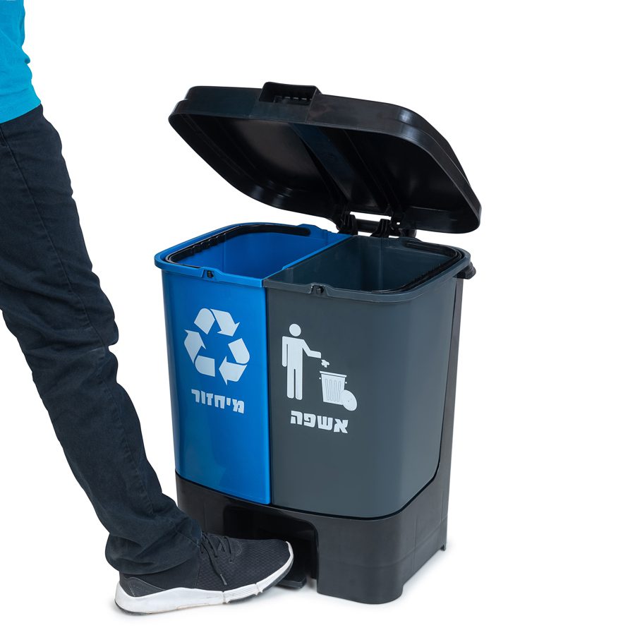 recycle bin devided 25 liter each simple low cost for waste and recycling 2