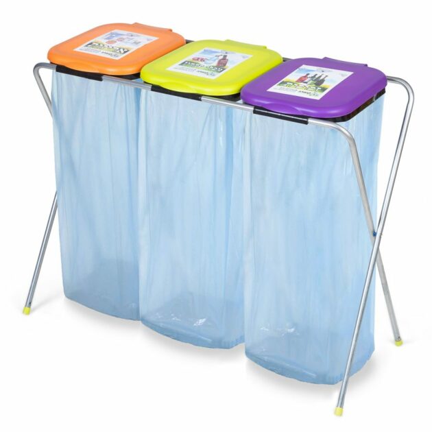 recycle-bin-rack-simple-low-cost-foldable-for-recycling-triple