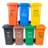recycle bins 120 liter with icons printed all colors for recycling