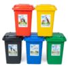 recycle bins 30 liter with stickers all colors for recycling