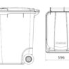 wheelie bin 360 liter dimensions