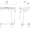 wheelie bin 770 liter dimensions