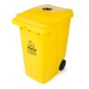 yellow wheelie bin 360 liter deposit bottles cans recycling