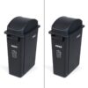 office recycle bin 65 liter black for waste