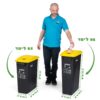 office recycle bin 65 liter vs 90 liter dimensions proportions