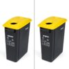 office recycle bin 65 liter yellow for deposit bottles and cans