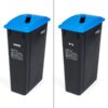 office recycle bin 90 liter blue for paper