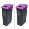 office recycle bin 90 liter purple for glass