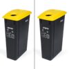 office recycle bin 90 liter yellow for deposit bottles and cans
