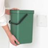 brabantia sort and go waste bin 12l fir green y 129803 wall mounted 1200.