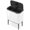 brabantia bo separation touch bin 11 23l white front open