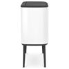 brabantia bo separation touch bin 11 23l white side