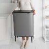 y 130281 bo touch bin 60l mineral concrete grey brabantia easy to move